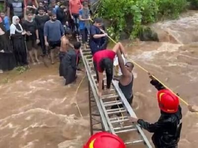 बंदीचे आदेश धुडकावणारे पर्यटक खारघरमधील धबधब्यावर लहान मुलांसह अडकले | प्रशासनाच्या डोक्याला ताप