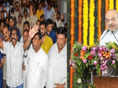 राजकारणात धोका सहन करू नका असा मुंबईत संदेश देणाऱ्या अमित शहांना झारखंडमधील भाजप आमदारांनी धोका दिला, क्रोस वोटिंग केलं