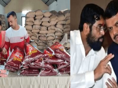 जनतेचं सरकार असल्याचं सांगणाऱ्या शिंदे सरकारच्या जनतेला दिवाळीत टोप्या, ‘आनंदाचा शिधा’ पाकिटातून गोड तेलाचा पुडा गायब