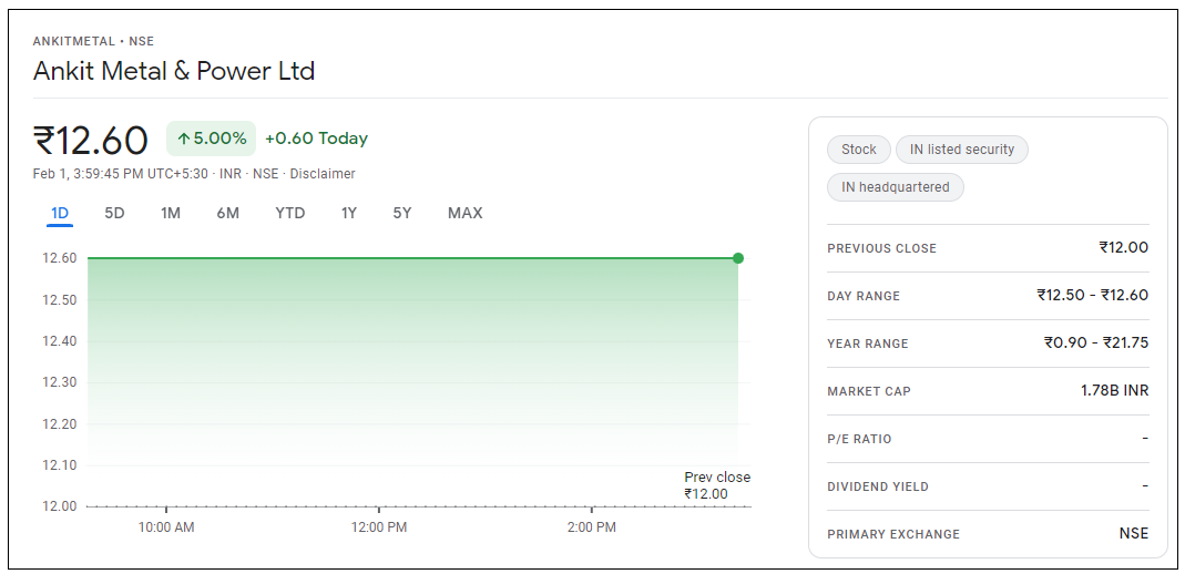 Ankit-Metal-&-Power-Share-Price