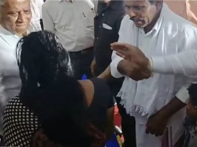 आधीच कर्नाटकमध्ये भारत जोडो यात्रेमुळे सत्तापालट होण्याचे संकेत, त्यात भाजपच्या मंत्र्याचा उन्माद, महिलेला सर्वांसमोर कानशिलात मारली