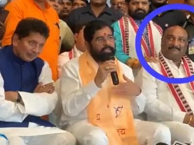 Viral Video | शिंदे पत्रकारांना त्यागाबद्दल सांगत होते, आ. भुमरे हसत समोरच्याला इशारा करून, ‘साहेब बघ कसे दणादण फेक….???