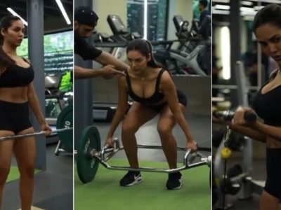 Esha Gupta Gym Video | बॉलिवूड अभिनेत्री ईशा गुप्ताचे फिटनेस रहस्य | जिमिंग व्हिडिओ व्हायरल