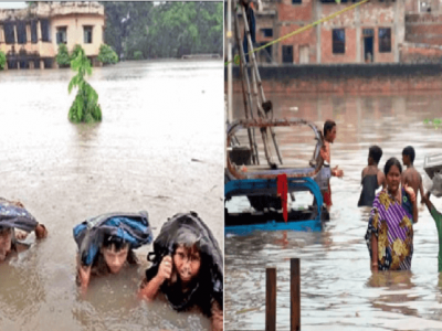 गुजरातच्या 4 जिल्ह्यांत मुसळधार पावसाने पूर | तर यूपीत मुसळधार पावसामुळे 15 मृत्युमुखी