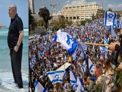 Israeli Judicial Overhaul | इस्रायलमध्ये सुप्रीम कोर्टाच्या अधिकारांवर गदा आणण्यासाठी मोदींच्या इव्हेंटप्रेमी मित्राच्या हालचाली, जनता रस्त्यावर उतरली