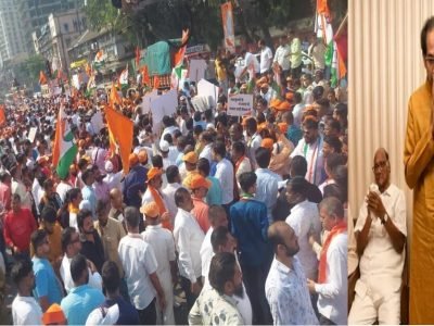 महाविकास आघाडीच्या विराट महामोर्चाला जनसागर लोटला, प्रचंड संख्येने कार्यकर्ते आणि सामान्य लोकांचाही सहभाग