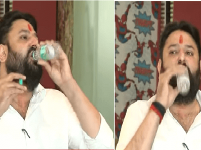 Mohit Kamboj | ३० मिनिटाच्या पत्रकार परिषदेत ३ वेळा पाणी पित म्हणाले ‘मी मलिकांच्या आरोपांना घाबरत नाही’