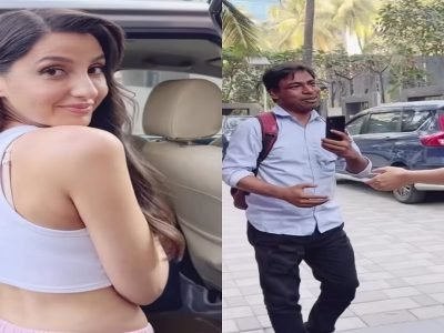 Nora Fatehi Video | तो खाली पडताच नोरा फतेही म्हणाली, ‘संभल के गिरो… संभल के’, आता नेटिझन्स सुरु झाले