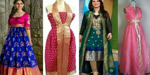 Upcycle Your Old Saree Into a Stylish Outfit | Stylish dresses, Long gown  design, Long gown dress