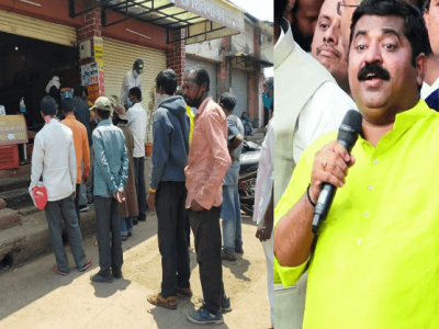 कडक संचारबंदीत लोक शिवथाळी खायला जाणार कसे? | पण शिवथाळीसाठी गर्दी | राम कदम तोंडघशी