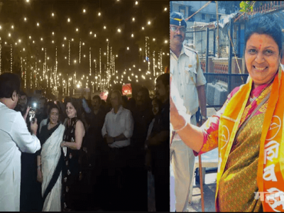 मनसेला पोटशूळ, आम्ही शिवाजी पार्कात विद्यूत रोषणाई करतोय | मनसे केवळ दिवाळीत रोषणाई करते – विशाखा राऊत