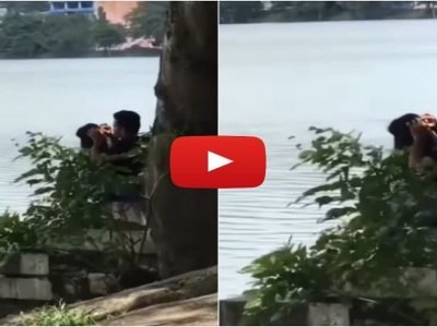 Video Viral | प्रेमाची थट्टा लावली राव यांनी, शांत नदी किनारी बसून प्रियकर प्रेयसीच्या केसातून उवा काढत होता, पहा व्हिडिओ