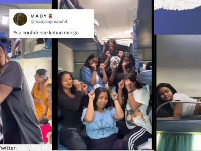 Viral Video | मे महिन्यात कन्फर्म सीट मिळाली, सुट्ट्यांची मजा ट्रेनमध्येच सुरु! Reel बनवण्यासाठी मुलींचा ट्रेनच्या बर्थवर बसून अशा स्टेप्स