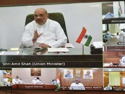 ताैक्तेे चक्रीवादळाचा धोका | अमित शहा आणि मुख्यमंत्री उद्धव ठाकरे यांच्यात व्हिडीओ कॉन्फरन्सिंगद्वारे चर्चा