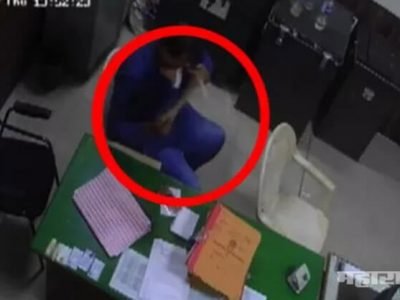 bjp corporator pradip ramchandani captured in cctv during theft