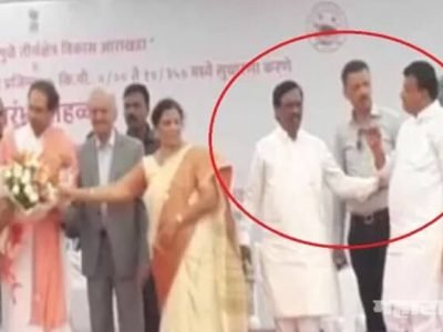 मुख्यमंत्र्यांच्या समोरच नाराज आ. भास्कर जाधवांनी सेना खासदाराचा हात झटकला