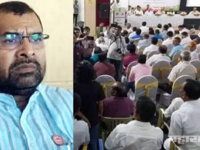 मंत्री सदाभाऊ खोत यांच्या भाषणावेळी स्वाभिमानीच्या कार्यकर्त्यांचा गोंधळ