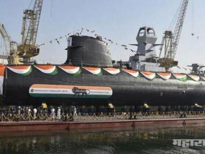 अत्याधुनिक पाणबुडी ‘आयएनएस खांदेरी’ नौदलाच्या ताफ्यात दाखल