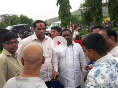 MNS Vaibhav khedekar airplan got back from Ramdas Kadam