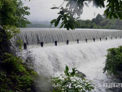 tulsi lake overflows as rain batters for mumbais water requirement