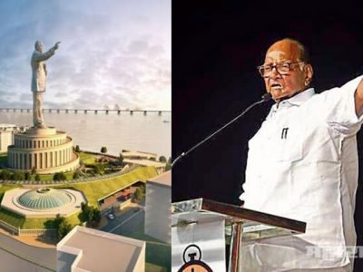 डॉ. बाबासाहेब आंबेडकरांच्या प्रस्तावित स्मारकाच्या कामाची पवारांकडून पाहणी