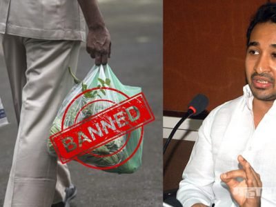 Nitesh rane on plastic bandi with respect to holes on roads