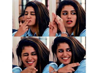 The Internet sensation Priya Prakash Varrier who stole hearts of Netizens with wink