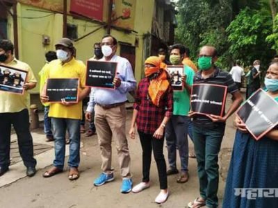 शिवाजी पार्क स्मशानभूमीत कोरोना मृतांवर मोठ्या प्रमाणावर अंत्यसंस्कार, स्थानिक धुराने त्रस्त