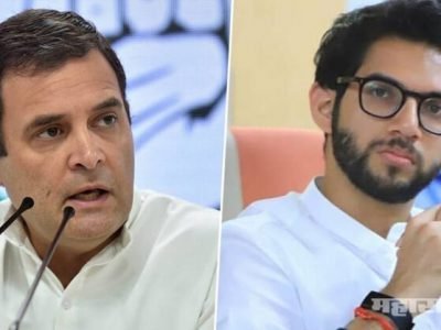 राहुल गांधी आणि आदित्य ठाकरेंचा फोनवरून संवाद; सेना-काँग्रेस जवळीक वाढली