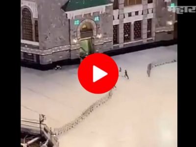 VIDEO | दुबईच्या मशीदमध्ये 2 बॅरिकेट्स तोडून कार घुसली | भीषण अपघात