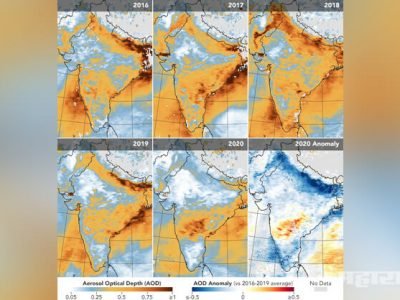 लॉकडाउन’मुळे देशातील हवेच्या प्रदूषणात कमालीची घट, नासाने शेअर केले फोटो