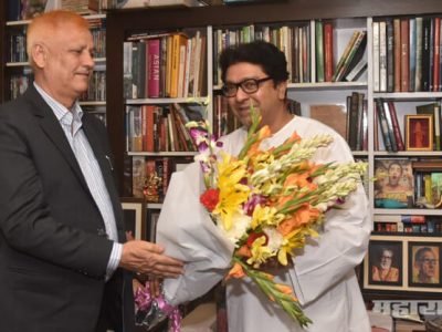 नेपाळचे उद्योग व वाणिज्य मंत्री लेखराज भट्टा यांनी राज ठाकरेंची सदिच्छा भेट घेतली