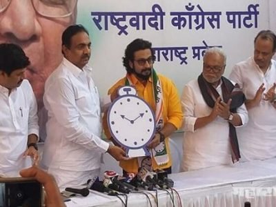 Swarajya rakshak sambhaji faim Amol kolhe enters NCP party in presence of top NCP leaders