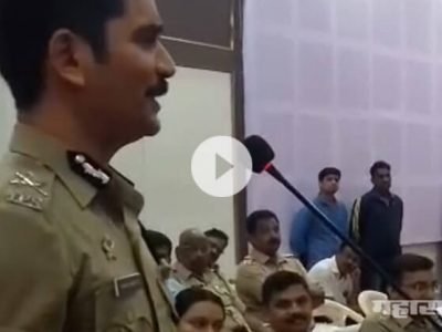 Vishwas Nangre Patil addressing Ganesh Mandals